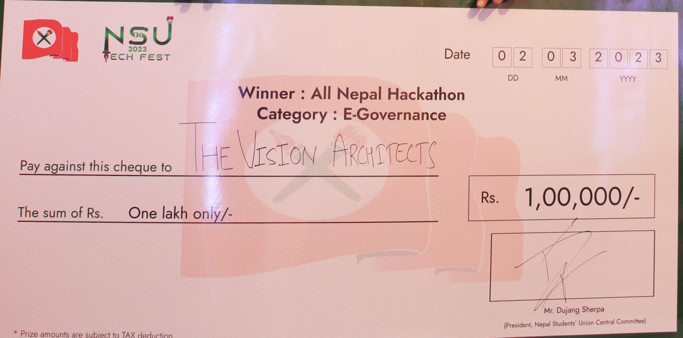 Winner – All Nepal Hackathon 2023
